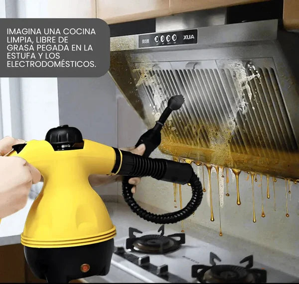 Máquina de limpieza a vapor amarilla